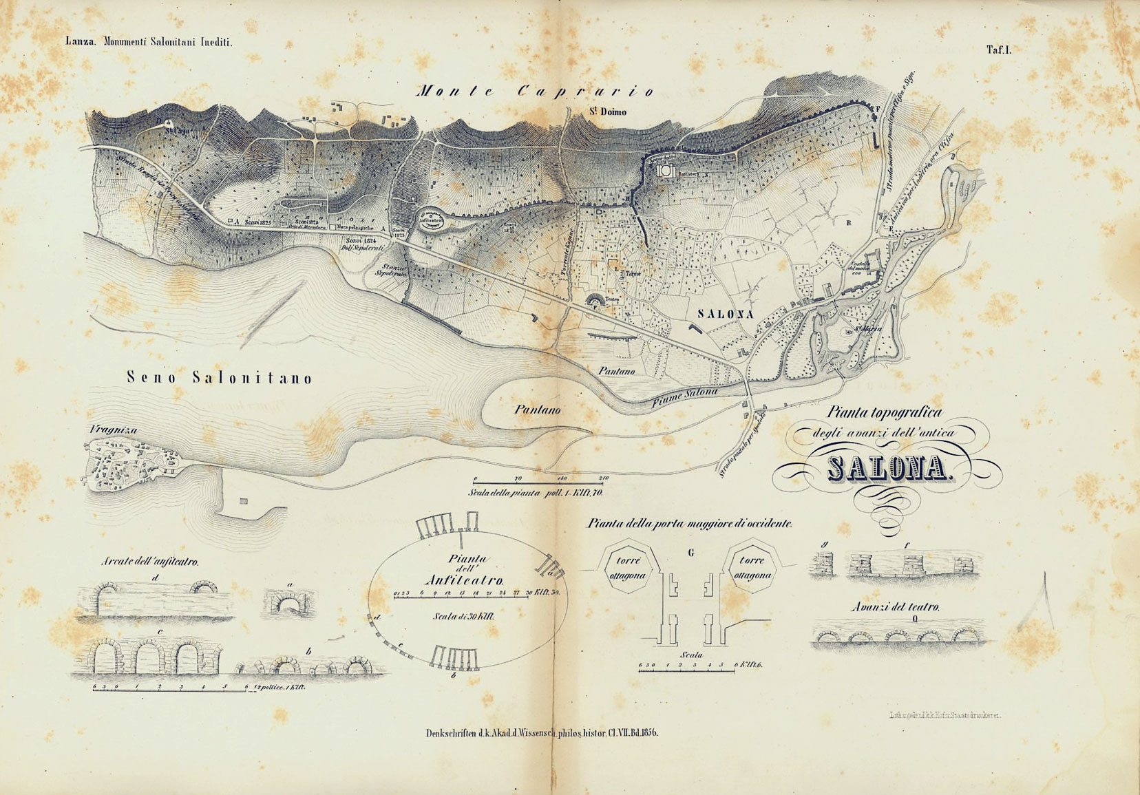 Topografska karta (F. Lanza, 1826.)